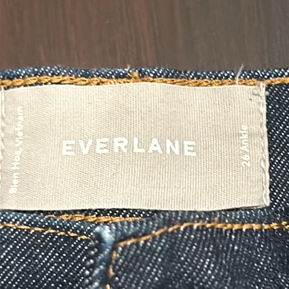 Everlane Minimalist High Rise Skinny Ankle Classic Jeans Dark Wash Size 26 - Picture 8 of 12